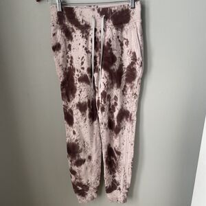 Lululemon Warm Down Jogger Pink Marble‎ Dye Women's Size 4- EUC